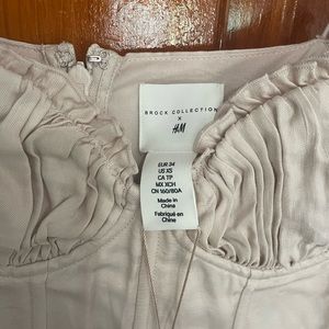 H&M x BROCK COLLECTION LINEN CORSET TOP